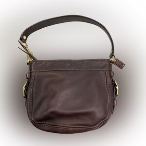 Coach Dark Brown Leather Shoulder Bag